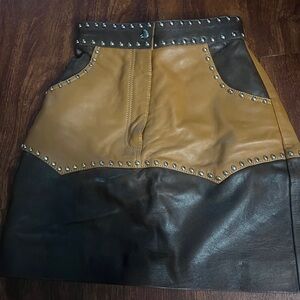 REVOLVE x Understated leather Studded Leather skirt (sold out online)